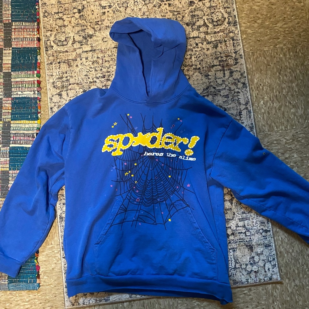 Sp5der Royal Blue hoodie